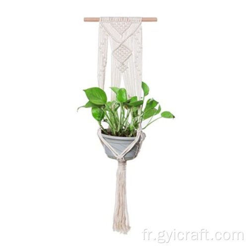 Instructions de suspension de plantes en macramé